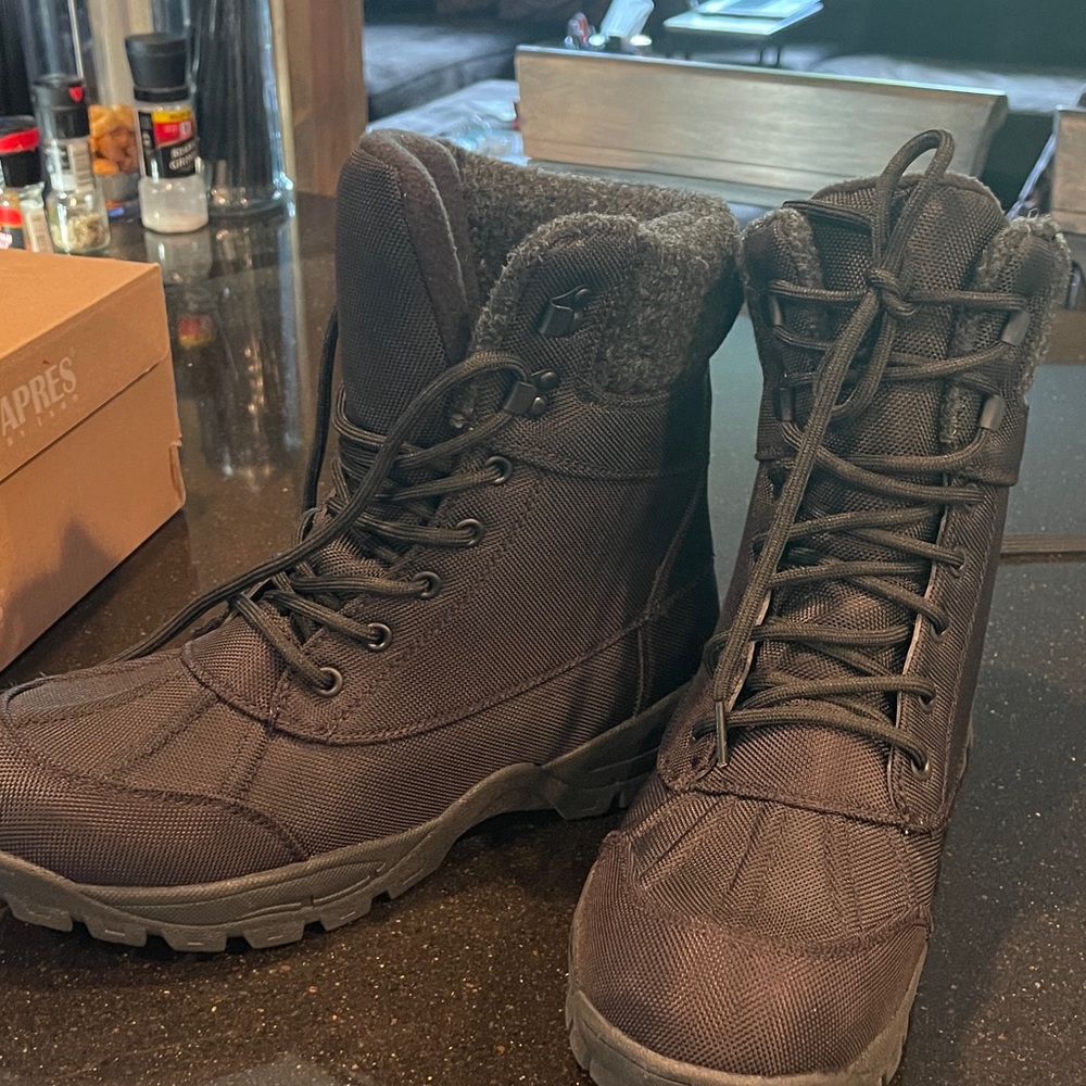 New Men's Black Winter Boots